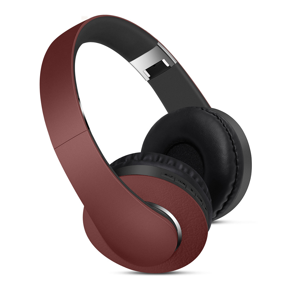 High Definition Over the Ear Wireless Bluetooth Stereo HEADPHONE K3 (Brown Red)